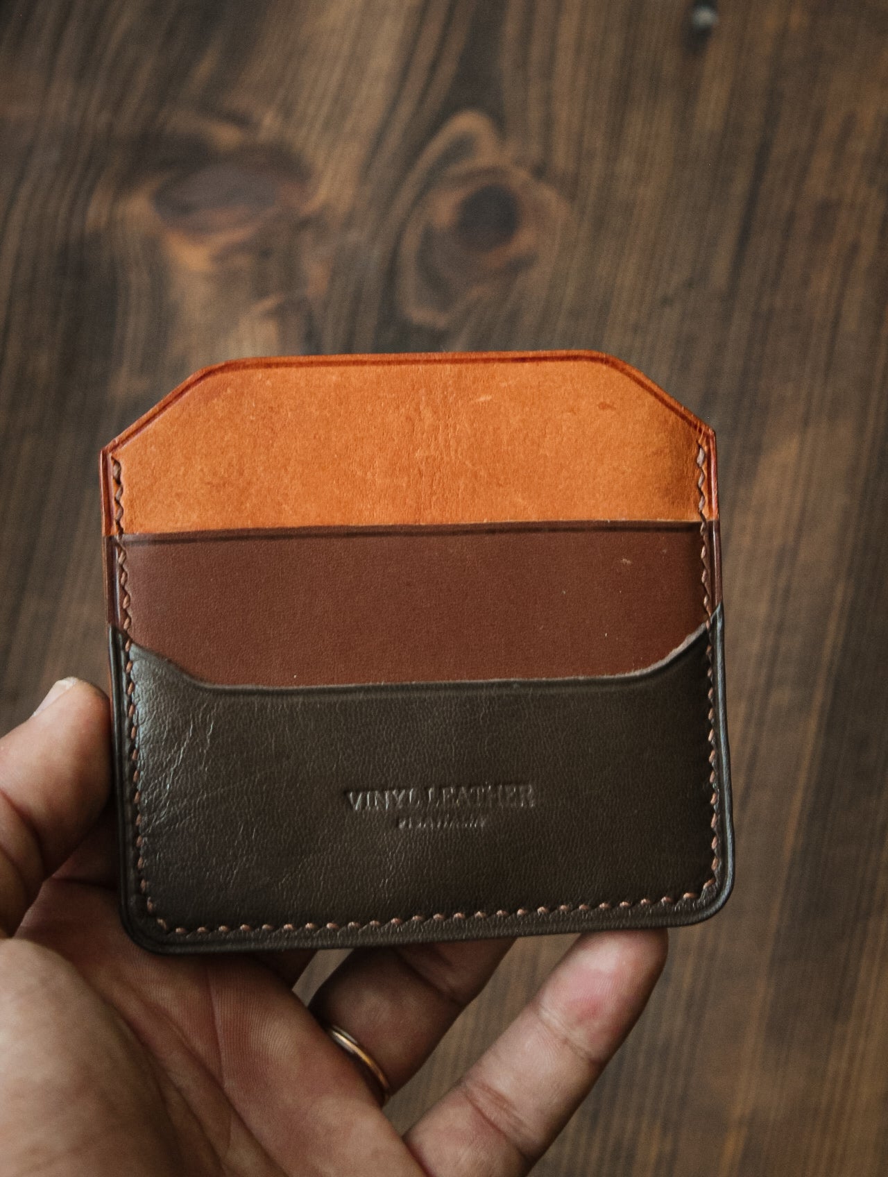 Vinyl Leather Wallet Slim Card Holder.