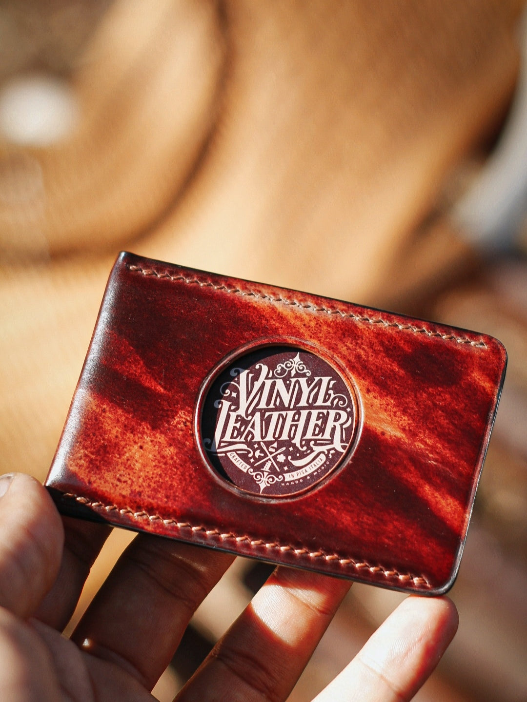 Business card holder in Shell Cordovan