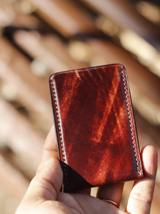 Business card holder in Shell Cordovan